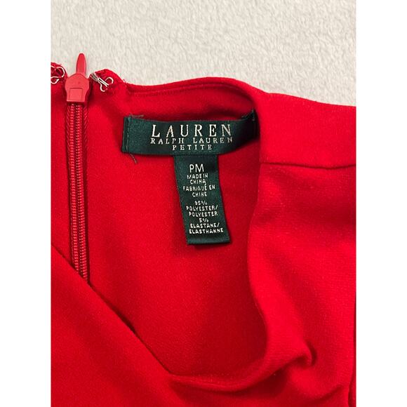Lauren Ralph Lauren Petites Cris Cross neckline sleeveless blouse top PM - Picture 6 of 7